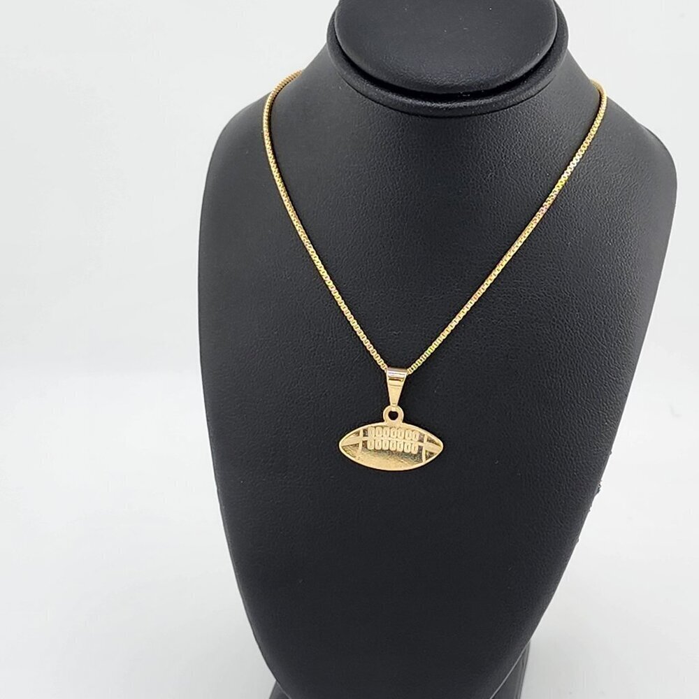 Brand New Brazilian 18k Gold Filled FootBall Necklace